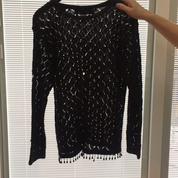 Excellent Condition Peekaboo Sequin Sweater - Picture 1 of 7